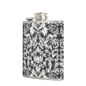 Zwart wit damast kant brokaat heupfles (Links)