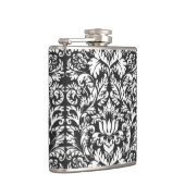 Zwart wit damast kant brokaat heupfles (Rechts)