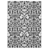 Zwart wit damast kant brokaat klembord (Achterkant)