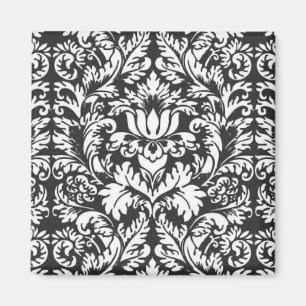 Zwart wit damast kant brokaat magneet