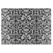 Zwart wit damast kant brokaat snijplank (Voorkant)