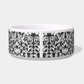 Zwart wit damast kant brokaat voerbakje (Achterkant)