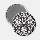 Zwart-wit damast magneet (Voorkant / Achterkant)