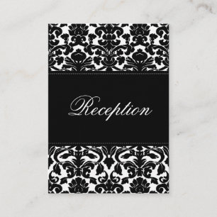 Zwart-wit damast op linnen behuizing Kaart