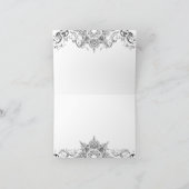 Zwart-wit damasten uitnodiging met spiraal voor br (Binnen)