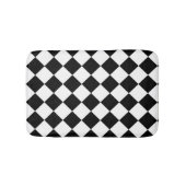 Zwart-wit dambord geruit vlag ontwerp badmat (Voorkant)