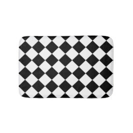 Zwart-wit dambord geruit vlag ontwerp badmat