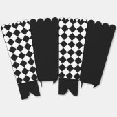 Zwart-wit dambord geruit vlag ontwerp bedankdoosjes (Ongevouwen)