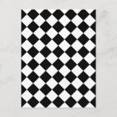 Zwart-wit dambord geruit vlag ontwerp briefkaart (Voorkant)