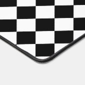 Zwart-wit dambord geruit vlag ontwerp bureaumat (Hoek)