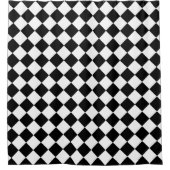 Zwart-wit dambord geruit vlag ontwerp douchegordijn (Voorkant)