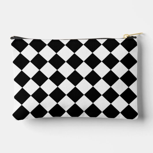 Zwart-wit dambord geruit vlag ontwerp etui (Achterkant)