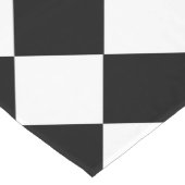 Zwart-wit dambord geruit vlag ontwerp korte tafelloper (Hoek)