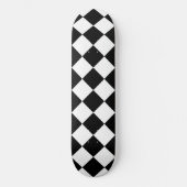 Zwart-wit dambord geruit vlag ontwerp persoonlijk skateboard (Voorkant)