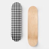Zwart-wit dambord geruit vlag ontwerp persoonlijk skateboard (Voorkant)