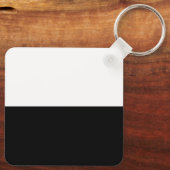 Zwart-wit dambord geruit vlag ontwerp sleutelhanger (Achterkant)