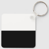 Zwart-wit dambord geruit vlag ontwerp sleutelhanger (Achterkant)