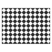 Zwart-wit dambord geruit vlag ontwerp tafelkleed (Voorkant (Horizontaal))