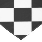 Zwart-wit dambord geruit vlag ontwerp tafelkleed (Gekanteld)