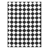 Zwart-wit dambord geruit vlag ontwerp tafelkleed (Voorkant)