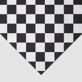 Zwart-wit dambord geruit vlag ontwerp tissuepapier (Detail)