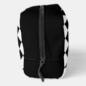 Zwart-wit dambord geruit vlag ontwerp toilettasje (Rechts)