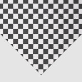 Zwart Wit dambord Sport Team Spirit Coach Tissuepapier (Detail)