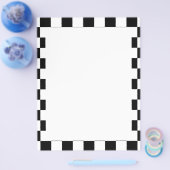 Zwart-wit dambordpatroon achtergrond flyer (Enkel)