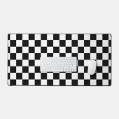 Zwart-wit dambordpatroon bureaumat (Keyboard & Muis)