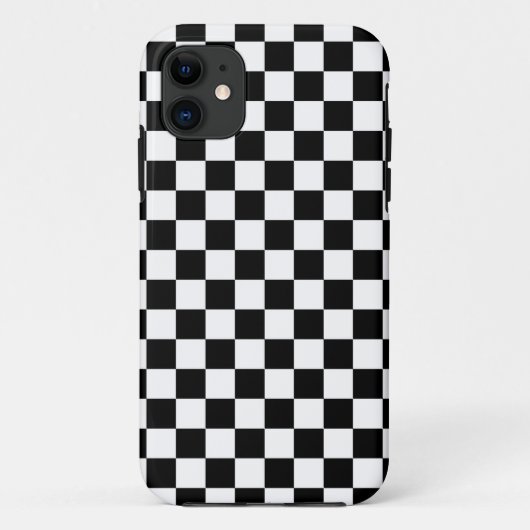 Zwart-wit dambordpatroon Case-Mate iPhone case (Achterkant)