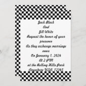 Zwart-wit dambordpatroon kaart (Voorkant / Achterkant)