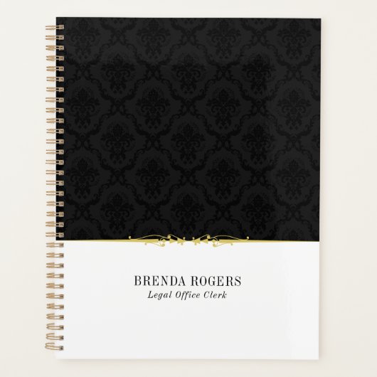 Zwart-wit damesgoud Accent Notitieboek (Voorkant)