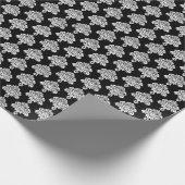 Zwart | Wit-dampkrapppapier Cadeaupapier (Hoek)