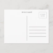 Zwart-wit Dank je Baby verjaardag Foto Briefkaart (Achterkant)