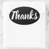 Zwart-wit dank je eenvoudige zakelijke sticker (Tas)