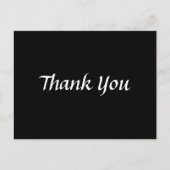 Zwart-wit Dank je wel Klassieke weergave Briefkaart (Voorkant)