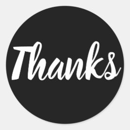 Zwart-wit dank u eenvoudige zakelijke sticker