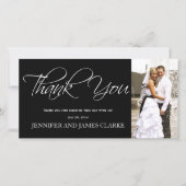 Zwart Wit Dank u Foto Kaarten (Voorkant)
