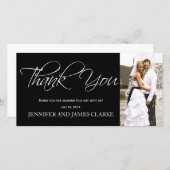 Zwart Wit Dank u Foto Kaarten (Voorkant / Achterkant)