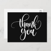 Zwart-wit dank u - huwelijksfeest briefkaart (Voorkant / Achterkant)