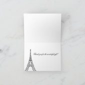 Zwart-wit dank u Kaart "Merci" (Binnen)
