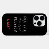 ZWART-WIT DANKBAAR GEZEGEND CITAAT Case-Mate iPhone CASE (Achterkant (horizontaal))