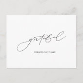 Zwart-wit dankkaart briefkaart (Voorkant)