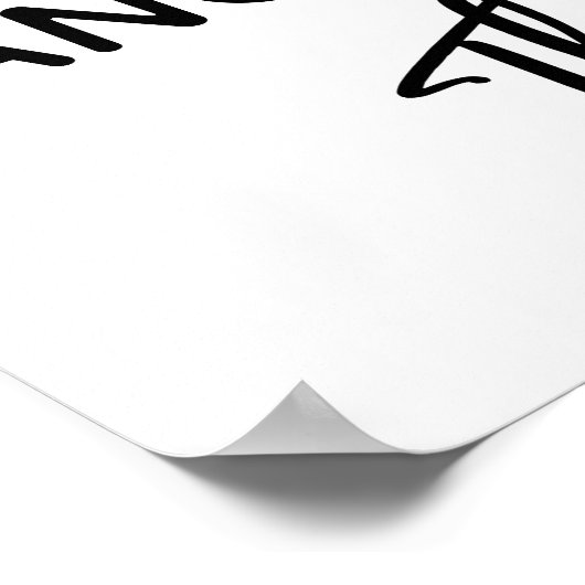 Zwart wit dansen op deze manier Eenvoudig pijltje Poster (Hoek)