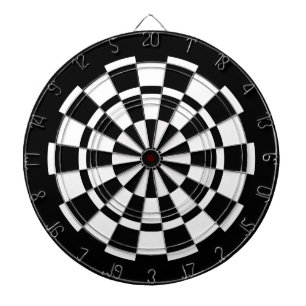 Zwart-wit dartboard dartbord