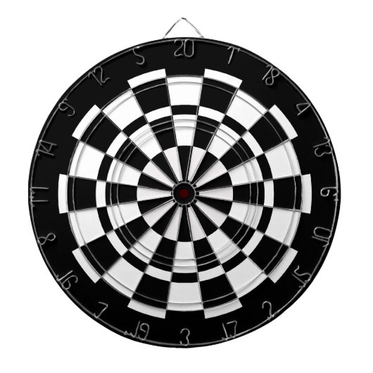 Zwart-wit dartboard dartbord (Voorkant)