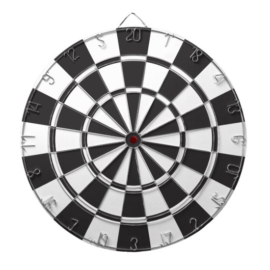 Zwart wit dartboard dartbord (Voorkant)