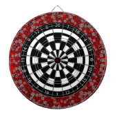 Zwart-wit dartboard dartbord (Voorkant)