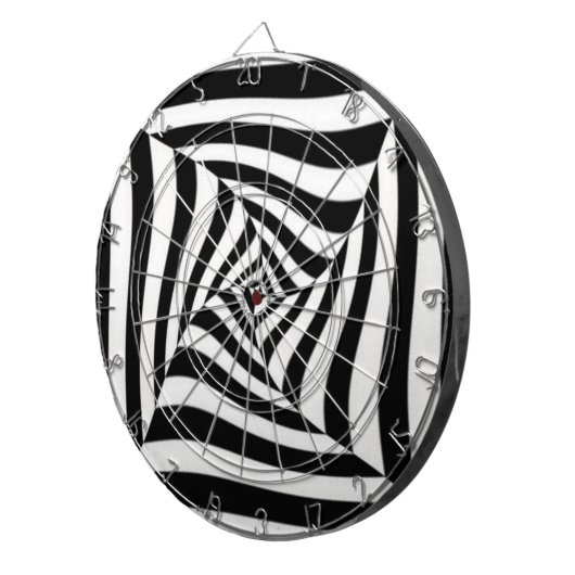 Zwart-wit Dartbord (Voorkant Rechts)