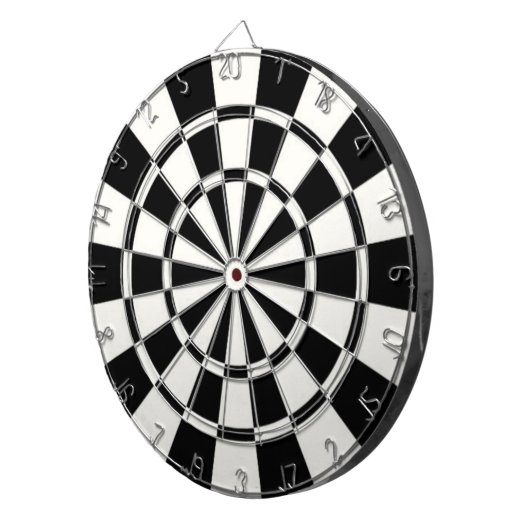 Zwart-wit Dartbord (Voorkant Rechts)
